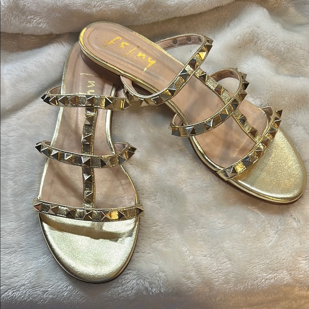 Gold Studded Sandals